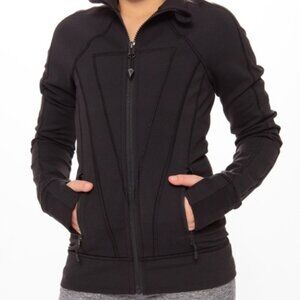GORGEOUS IVIVVA LULULEMON ATHLETICA BLACK PERFECT YOUR PRACTICE JACKET SIZE 10